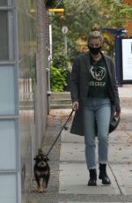 LILI RENHART Out with Her Dog in Vancouver 10/17/2020