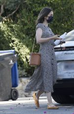 LILY COLLINS Out and About in Los Angeles 10/02/2020