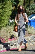 LILY COLLINS Out and About in Los Angeles 10/02/2020