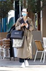 LILY JAMES Out Shopping for Flowers in Primrose Hill 10/08/2020