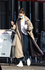 LILY JAMES Out Shopping for Flowers in Primrose Hill 10/08/2020