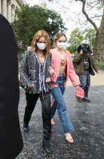LILY-ROSE DEPP and VANESSA PARADIS Leaves Chanel Fashion show at PWF in Paris 10/06/2020