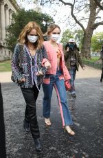 LILY-ROSE DEPP and VANESSA PARADIS Leaves Chanel Fashion show at PWF in Paris 10/06/2020
