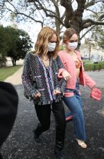 LILY-ROSE DEPP and VANESSA PARADIS Leaves Chanel Fashion show at PWF in Paris 10/06/2020