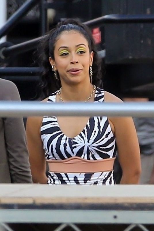 LIZA KOSHY Filming Fabletics Commercial 10/26/2020