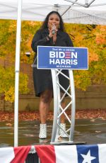 LIZZO Speak at Campaigns for Democratic Presidential Candidates Joe Biden and Kamala Harris in Detroit 10/23/2020