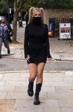 LOTTIE MOSS in a Tight Short Dress Out in London 10/13/2020