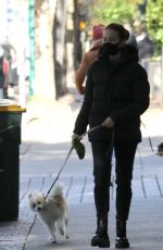 MADELAINE PETSCH Out with her Dog in Vancouver 10/26/2020