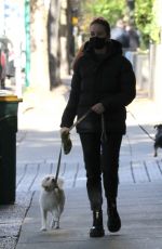 MADELAINE PETSCH Out with her Dog in Vancouver 10/26/2020