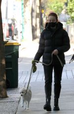 MADELAINE PETSCH Out with her Dog in Vancouver 10/26/2020