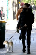 MADELAINE PETSCH Out with her Dog in Vancouver 10/26/2020