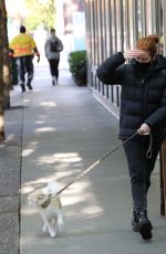 MADELAINE PETSCH Out with her Dog in Vancouver 10/26/2020