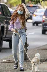 MADELAINE PETSH Out with Her Dog in Vancouver 10/02/2020