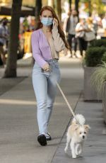 MADELAINE PETSH Out with Her Dog in Vancouver 10/02/2020