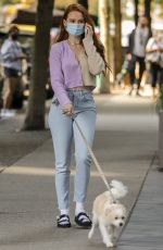 MADELAINE PETSH Out with Her Dog in Vancouver 10/02/2020