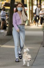 MADELAINE PETSH Out with Her Dog in Vancouver 10/02/2020