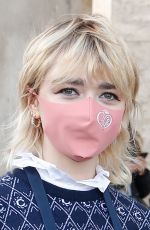 MAISIE WILLIAMS Leaves Chloe Fashion Show at PFW in Paris 10/01/2020