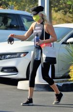 MALIN AKERMAN in Black Leggings and Tank Top Out in Los Angeles 10/06/2020