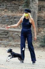 MALIN AKERMAN Out with her Dog at Griffith Park in Los Angeles 10/08/2020