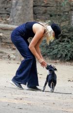 MALIN AKERMAN Out with her Dog at Griffith Park in Los Angeles 10/08/2020