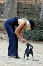 MALIN AKERMAN Out with her Dog at Griffith Park in Los Angeles 10/08/2020