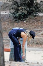 MALIN AKERMAN Out with her Dog at Griffith Park in Los Angeles 10/08/2020