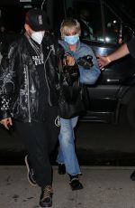 MILEY CYRUS Arrives at Bowery Hotel in New York 09/30/2020