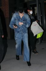 MILEY CYRUS in Double Denim Out and About in New York 10/02/2020