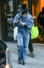 MILEY CYRUS in Double Denim Out and About in New York 10/02/2020