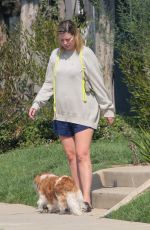 MISCHA BARTON Out with her Dog in Los Angeles 10/04/2020