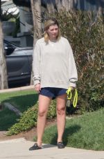 MISCHA BARTON Out with her Dog in Los Angeles 10/04/2020
