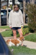 MISCHA BARTON Out with her Dog in Los Angeles 10/04/2020
