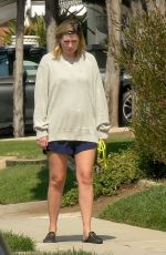 MISCHA BARTON Out with her Dog in Los Angeles 10/04/2020