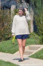 MISCHA BARTON Out with her Dog in Los Angeles 10/04/2020