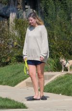 MISCHA BARTON Out with her Dog in Los Angeles 10/04/2020