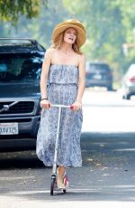 MISSI PYLE Out Riding a Scooter in Los Angeles 10/05/2020