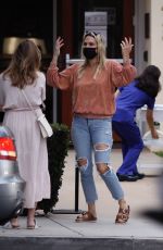 MOLLY SIMS in Ripped Denim Out in Santa Monica 10/24/2020