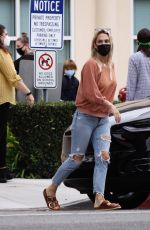 MOLLY SIMS in Ripped Denim Out in Santa Monica 10/24/2020