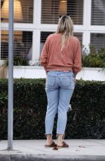 MOLLY SIMS in Ripped Denim Out in Santa Monica 10/24/2020