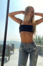 NICKY GILE in Ripped Denim - Instagram Photos 10/11/2020