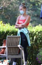 NINA AGDAL Leaves Yoga Class in New York 10/03/2020