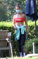 NINA AGDAL Leaves Yoga Class in New York 10/03/2020