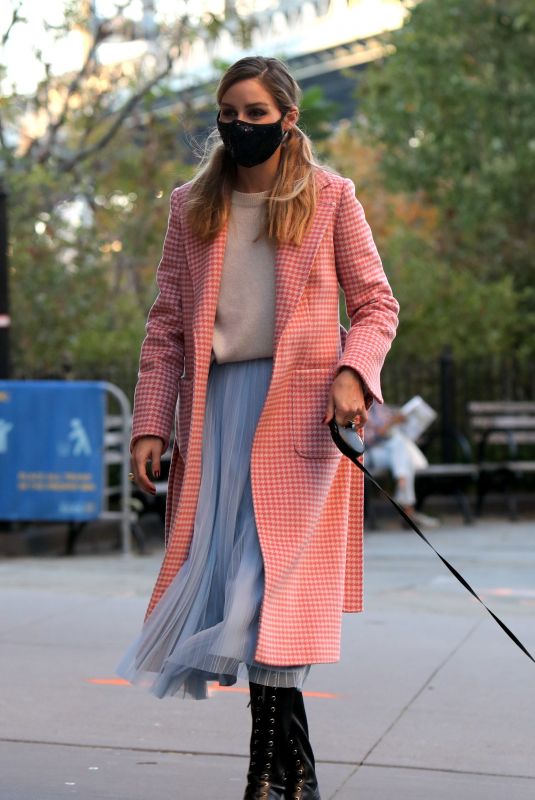 OLIVIA PALERMO Out with Her Dog in New York 10/14/2020