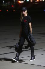 PARIS HILTON All in Black Arrives in Los Angeles 10/09/2020