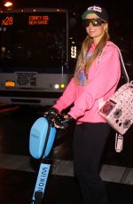 PARIS HILTON Out Riding a Scooter in New York 10/30/2020