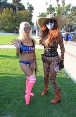 PHOEBE PRICE and ANGELIQUE FRENCHY MORGAN at Trump Rally in Beverly Hills 10/03/2020