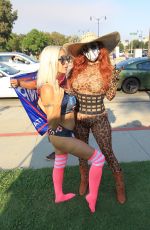 PHOEBE PRICE and ANGELIQUE FRENCHY MORGAN at Trump Rally in Beverly Hills 10/03/2020