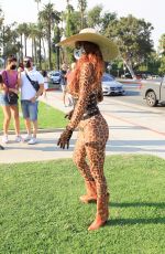 PHOEBE PRICE and ANGELIQUE FRENCHY MORGAN at Trump Rally in Beverly Hills 10/03/2020