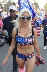PHOEBE PRICE and ANGELIQUE FRENCHY MORGAN at Trump Rally in Beverly Hills 10/03/2020