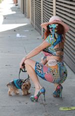 PHOEBE PRICE Out with Her Dog Henry in Los Angeles 10/16/2020
